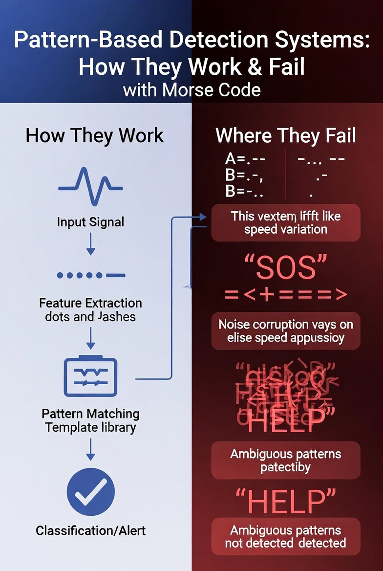 Morse Code and the Failure of Text-Based Detection